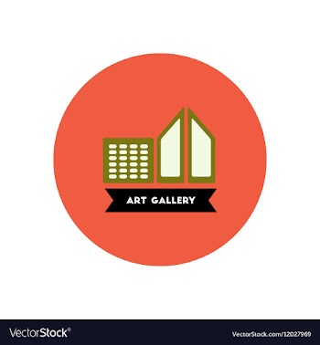 Stylish icon in color circle building art gallery vector image