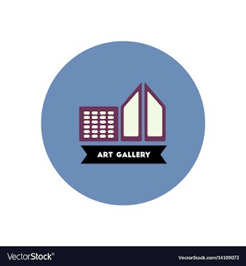 Stylish icon in color circle building art gallery vector image