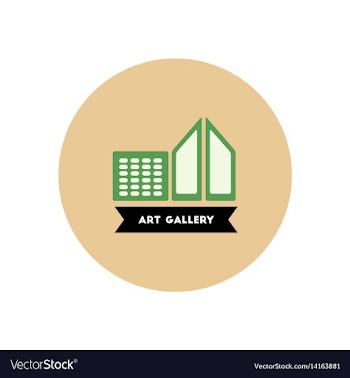 Stylish icon in color circle building art gallery vector image