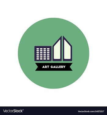 Stylish icon in color circle building art gallery vector image