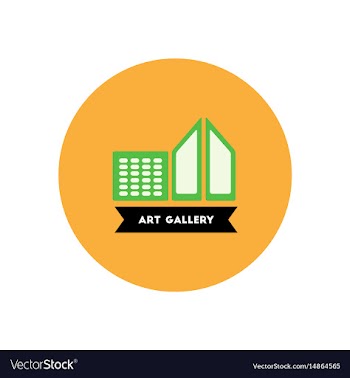 Stylish icon in color circle building art gallery vector image