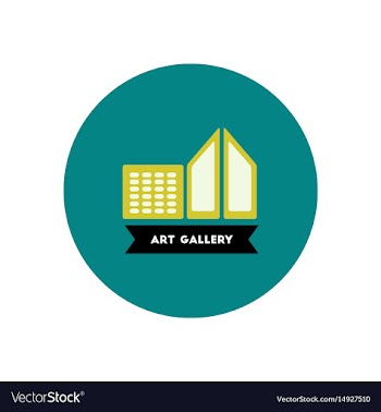 Stylish icon in color circle building art gallery vector image