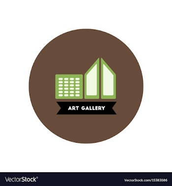 Stylish icon in color circle building art gallery vector image
