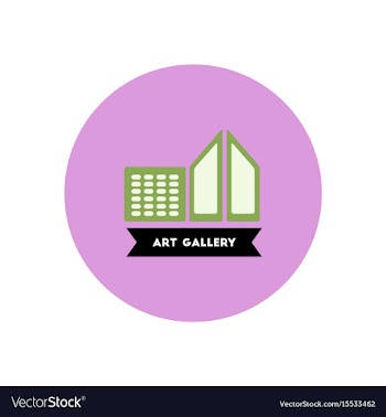 Stylish icon in color circle building art gallery vector image
