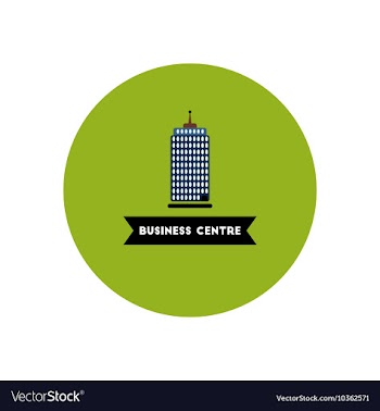 Stylish icon in color circle building business vector image
