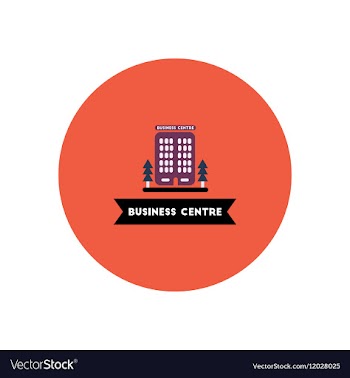 Stylish icon in color circle building business vector image