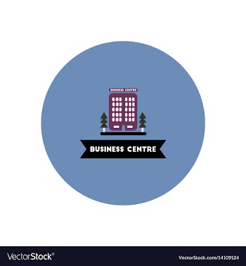 Stylish icon in color circle building business vector image