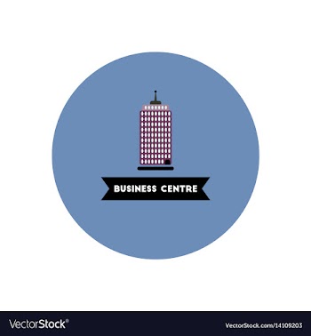 Stylish icon in color circle building business vector image