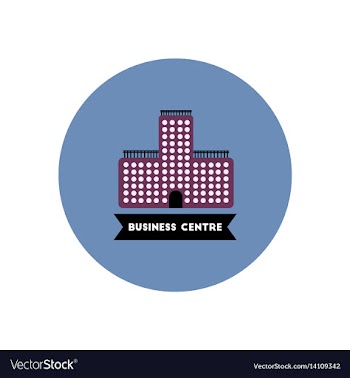 Stylish icon in color circle building business vector image