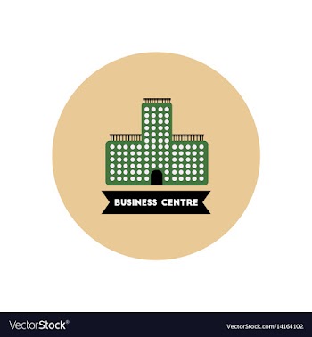Stylish icon in color circle building business vector image