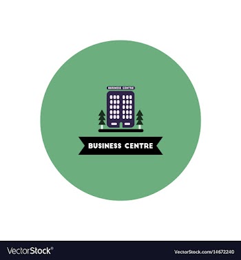 Stylish icon in color circle building business vector image