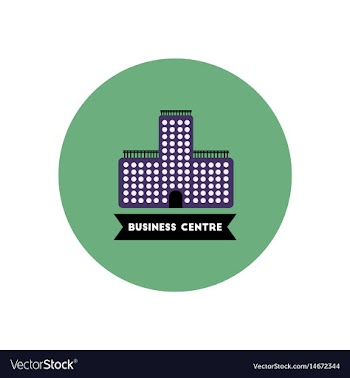 Stylish icon in color circle building business vector image