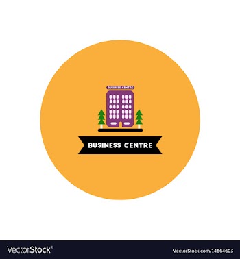 Stylish icon in color circle building business vector image
