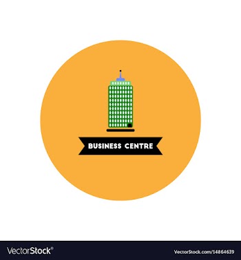 Stylish icon in color circle building business vector image