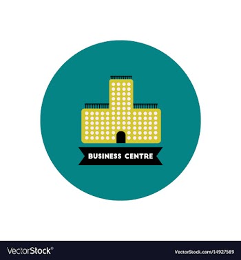 Stylish icon in color circle building business vector image