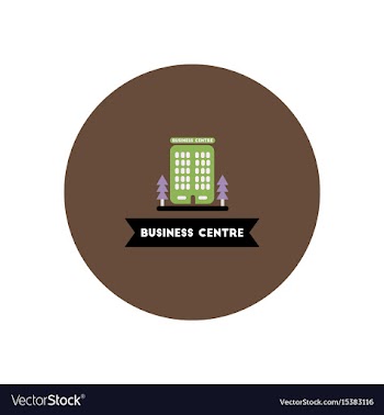 Stylish icon in color circle building business vector image