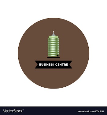 Stylish icon in color circle building business vector image