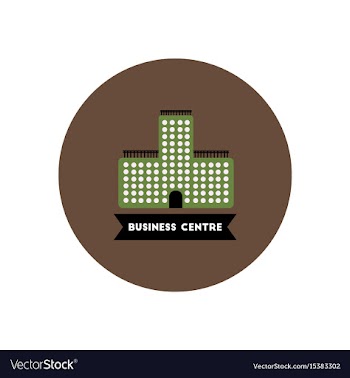 Stylish icon in color circle building business vector image