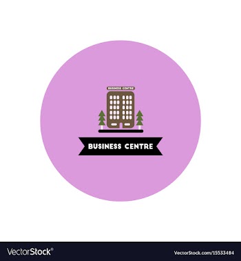 Stylish icon in color circle building business vector image