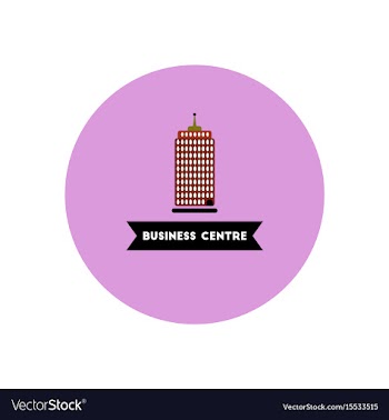 Stylish icon in color circle building business vector image
