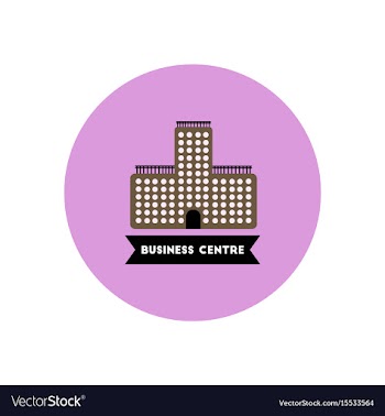 Stylish icon in color circle building business vector image