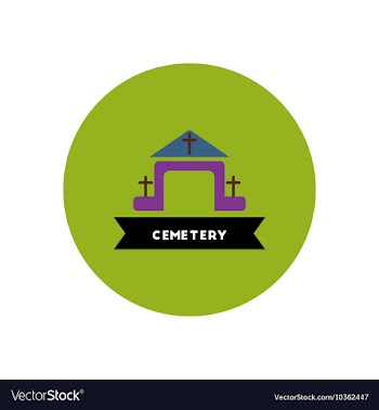 Stylish icon in color circle building cemetery vector image