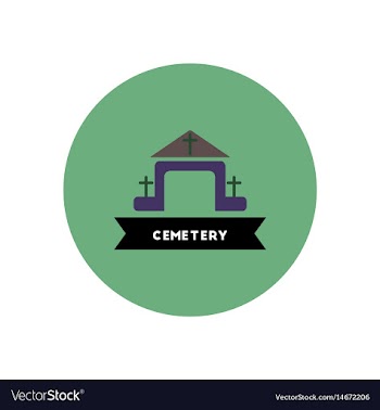 Stylish icon in color circle building cemetery vector image
