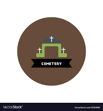 Stylish icon in color circle building cemetery vector image
