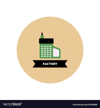 Stylish icon in color circle building factory vector image