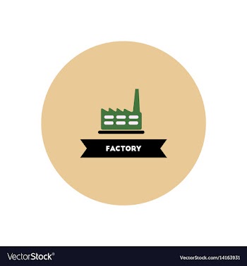 Stylish icon in color circle building factory vector image