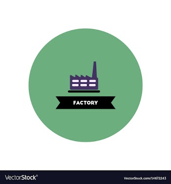 Stylish icon in color circle building factory vector image