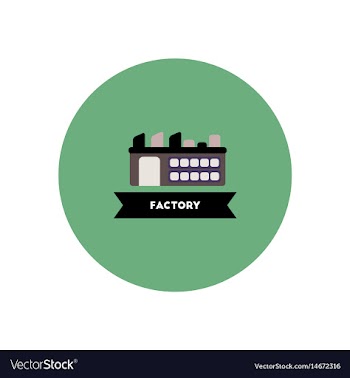 Stylish icon in color circle building factory vector image