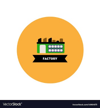 Stylish icon in color circle building factory vector image
