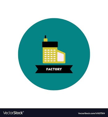Stylish icon in color circle building factory vector image