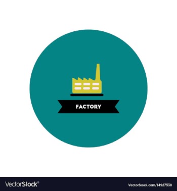 Stylish icon in color circle building factory vector image