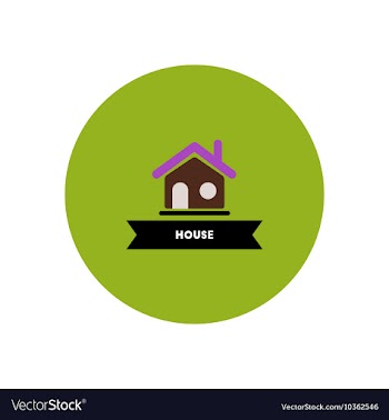 Stylish icon in color circle building house vector image