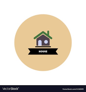 Stylish icon in color circle building house vector image
