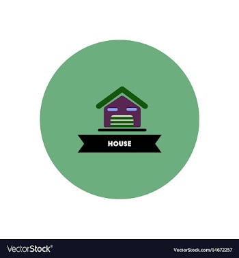 Stylish icon in color circle building house vector image