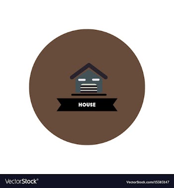 Stylish icon in color circle building house vector image