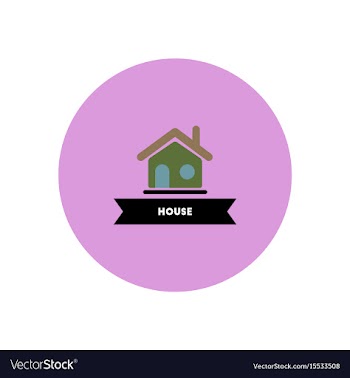 Stylish icon in color circle building house vector image
