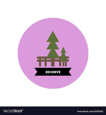 Stylish icon in color circle building reserve vector image