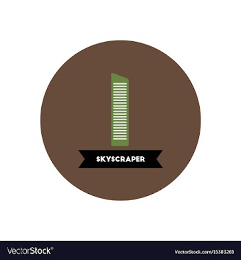 Stylish icon in color circle building skyscraper vector image