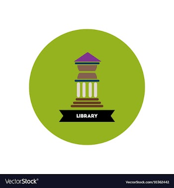 Stylish icon in color circle building university vector image
