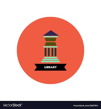 Stylish icon in color circle building university vector image