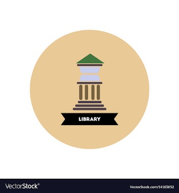 Stylish icon in color circle building university vector image