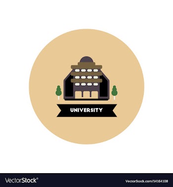 Stylish icon in color circle building university vector image