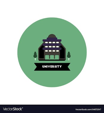 Stylish icon in color circle building university vector image
