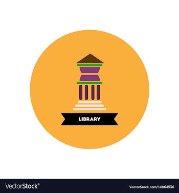 Stylish icon in color circle building university vector image