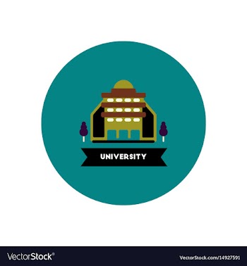 Stylish icon in color circle building university vector image