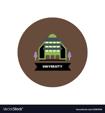 Stylish icon in color circle building university vector image